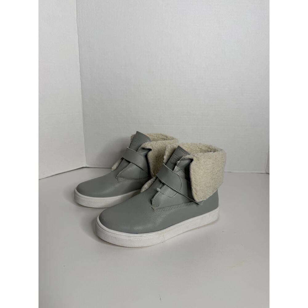 Freshly Picked Toddler Size 13 Unisex Leather Sherpa Boots Color Gray